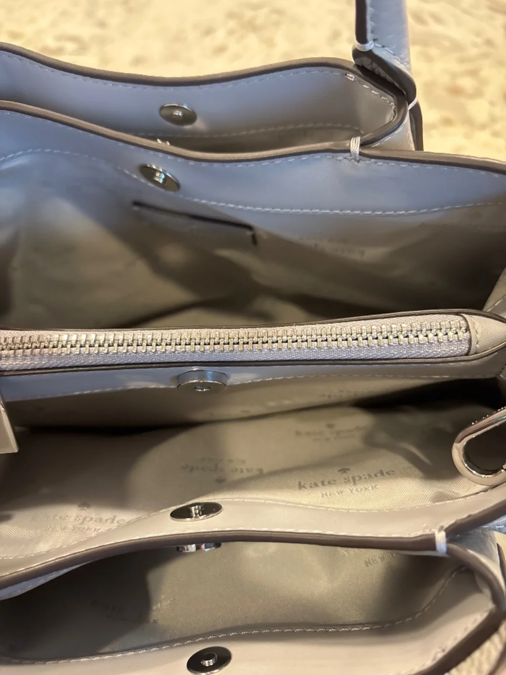 EUC Like New Kate Spade Dumpling Small Satchel Crossbody Handbag Grey Leather